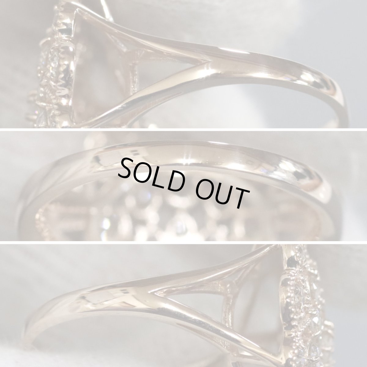 画像6: K18PGダイヤモンドリング D0.137 D1.60 6.1g #12 (6)