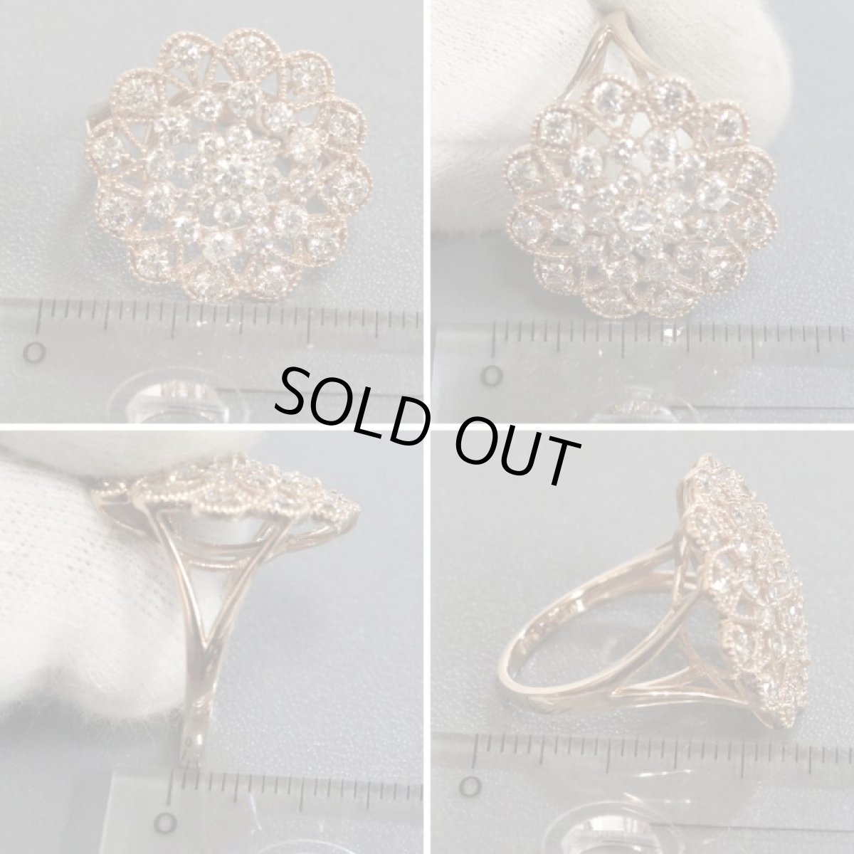 画像9: K18PGダイヤモンドリング D0.137 D1.60 6.1g #12 (9)