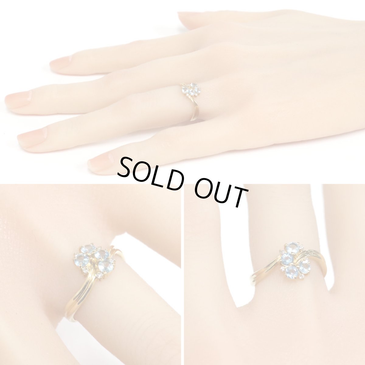 画像10: K18ブルートパーズダイヤモンドリング D0.04 2.0g #11 (10)