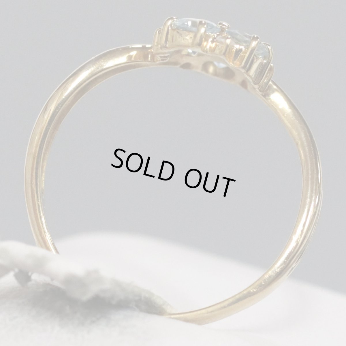 画像5: K18ブルートパーズダイヤモンドリング D0.04 2.0g #11 (5)