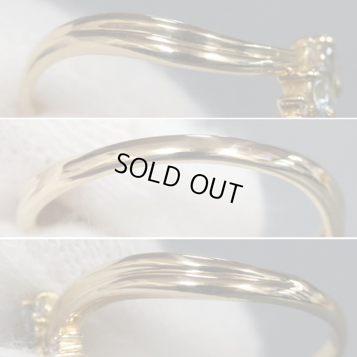 画像6: K18ブルートパーズダイヤモンドリング D0.04 2.0g #11 (6)