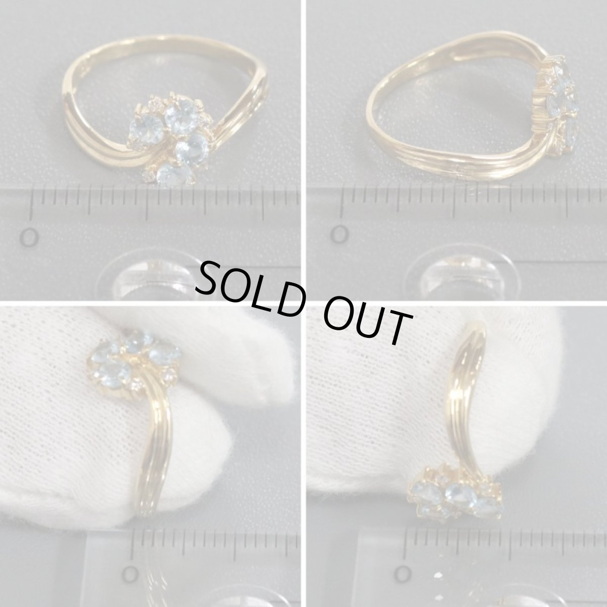 画像9: K18ブルートパーズダイヤモンドリング D0.04 2.0g #11 (9)