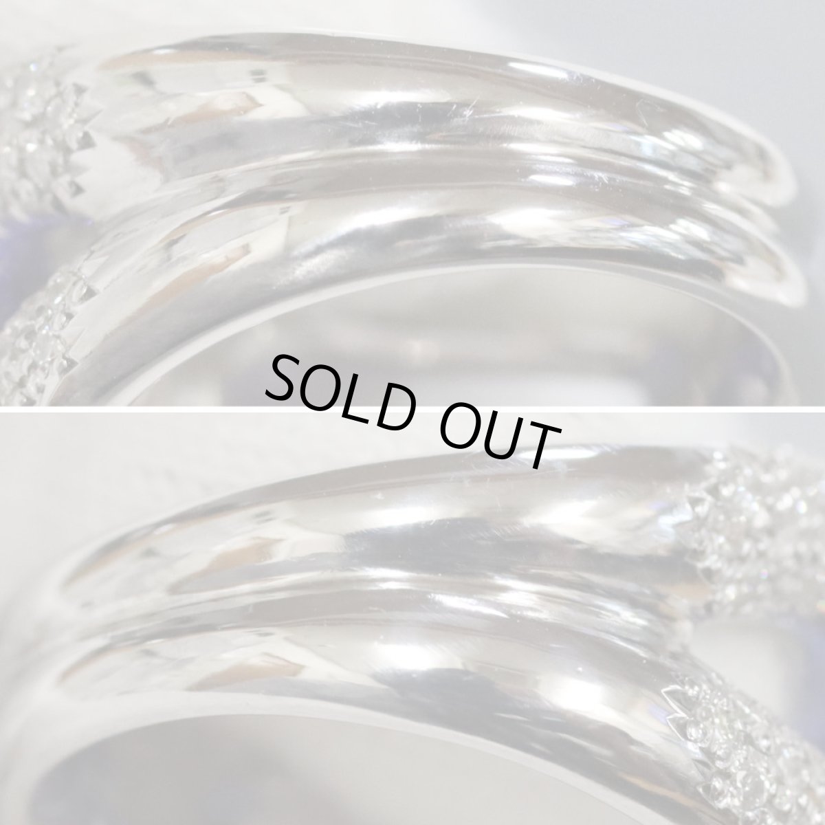 画像6: K18WGタンザナイトダイヤモンドリング TZ8.08 D1.49 17.8g #11 (6)