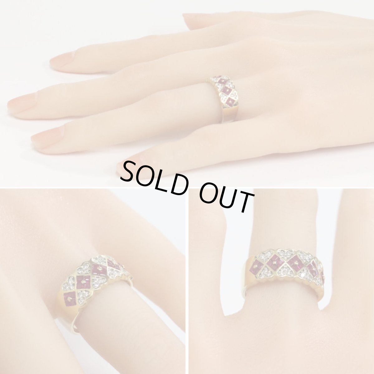 画像10: K18ルビーダイヤモンドリング R0.81 D0.18 7.0g #14 (10)