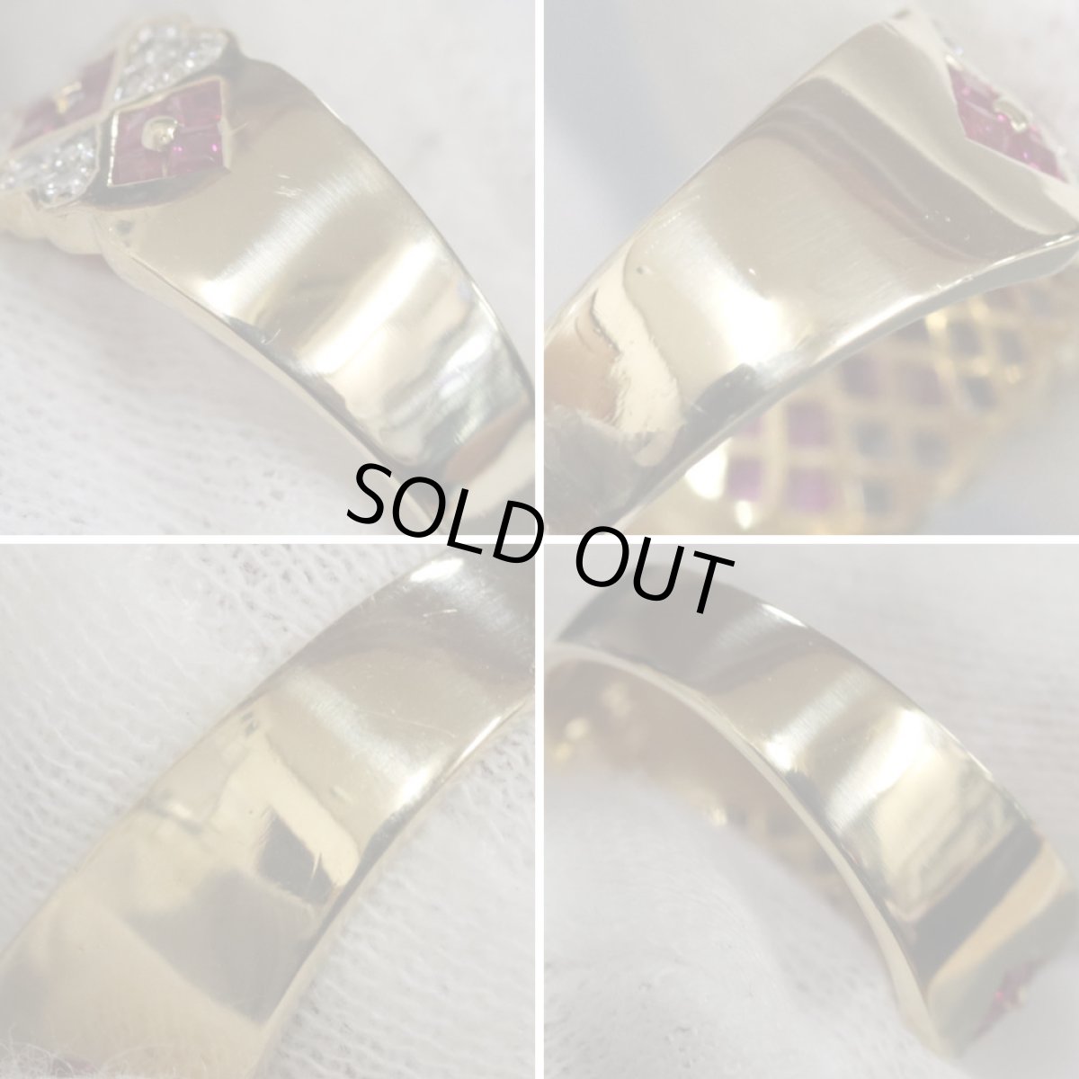 画像6: K18ルビーダイヤモンドリング R0.81 D0.18 7.0g #14 (6)