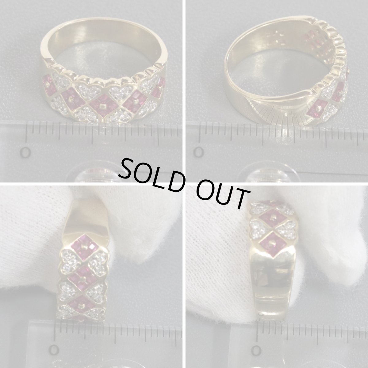 画像9: K18ルビーダイヤモンドリング R0.81 D0.18 7.0g #14 (9)