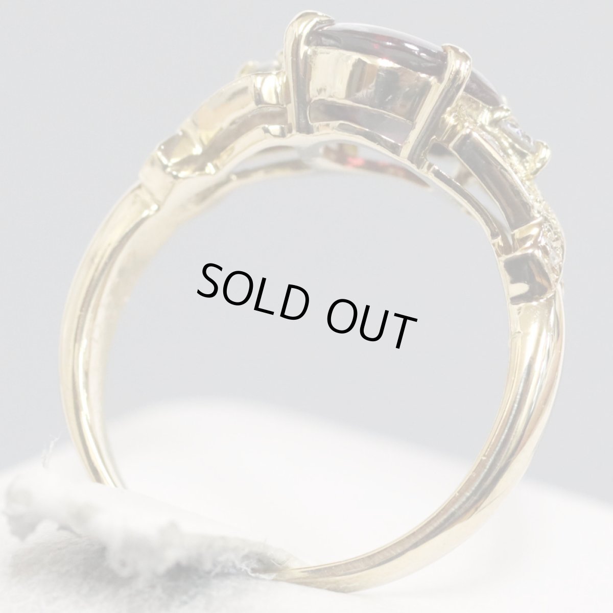 画像6: K18ガーネットダイヤモンドリング G2.8 D0.17 5.1g #11 (6)