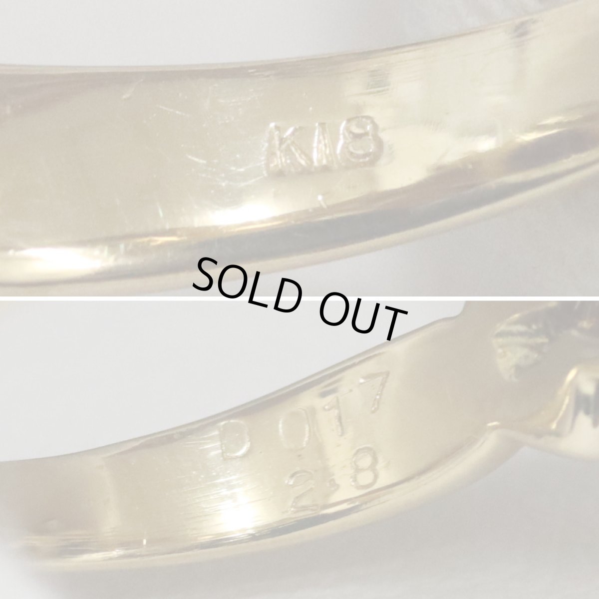 画像8: K18ガーネットダイヤモンドリング G2.8 D0.17 5.1g #11 (8)