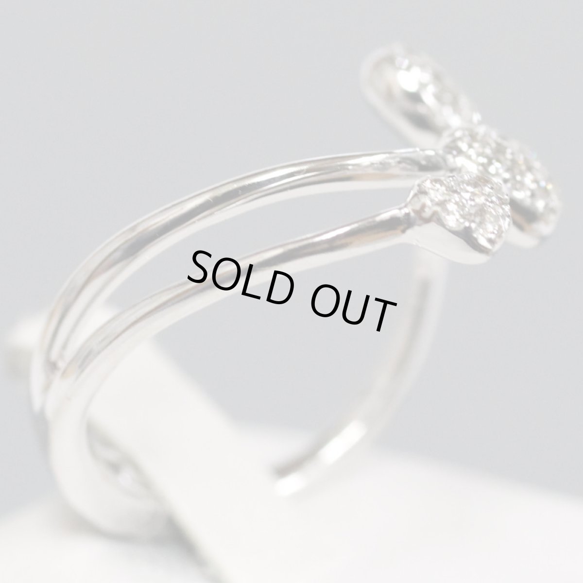 画像3: K18WGダイヤモンドリング ハートモチーフ D0.30 5.2g 可変式 (3)