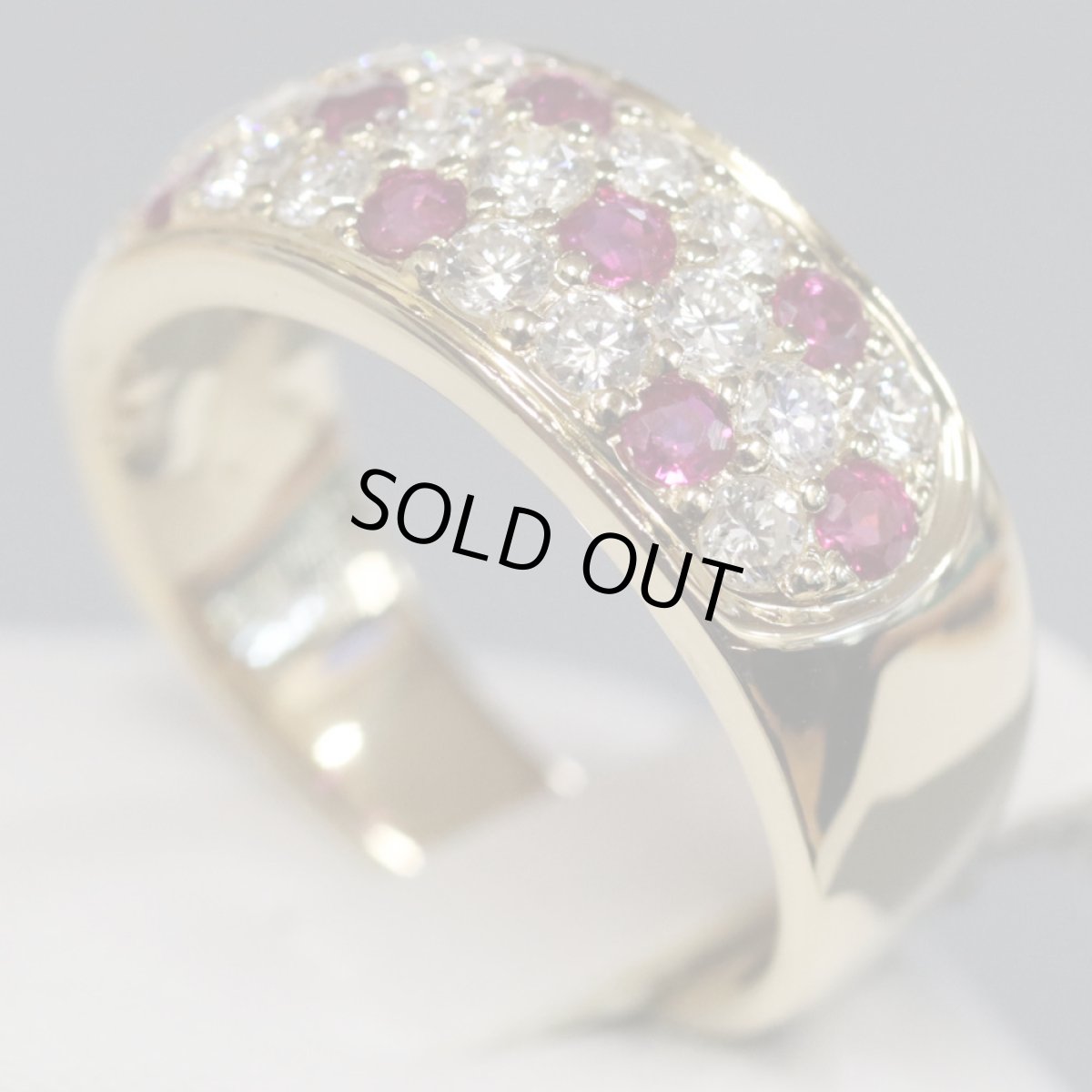 画像3: K18ルビーダイヤモンドリング R0.65 D0.75 7.7g #13 (3)