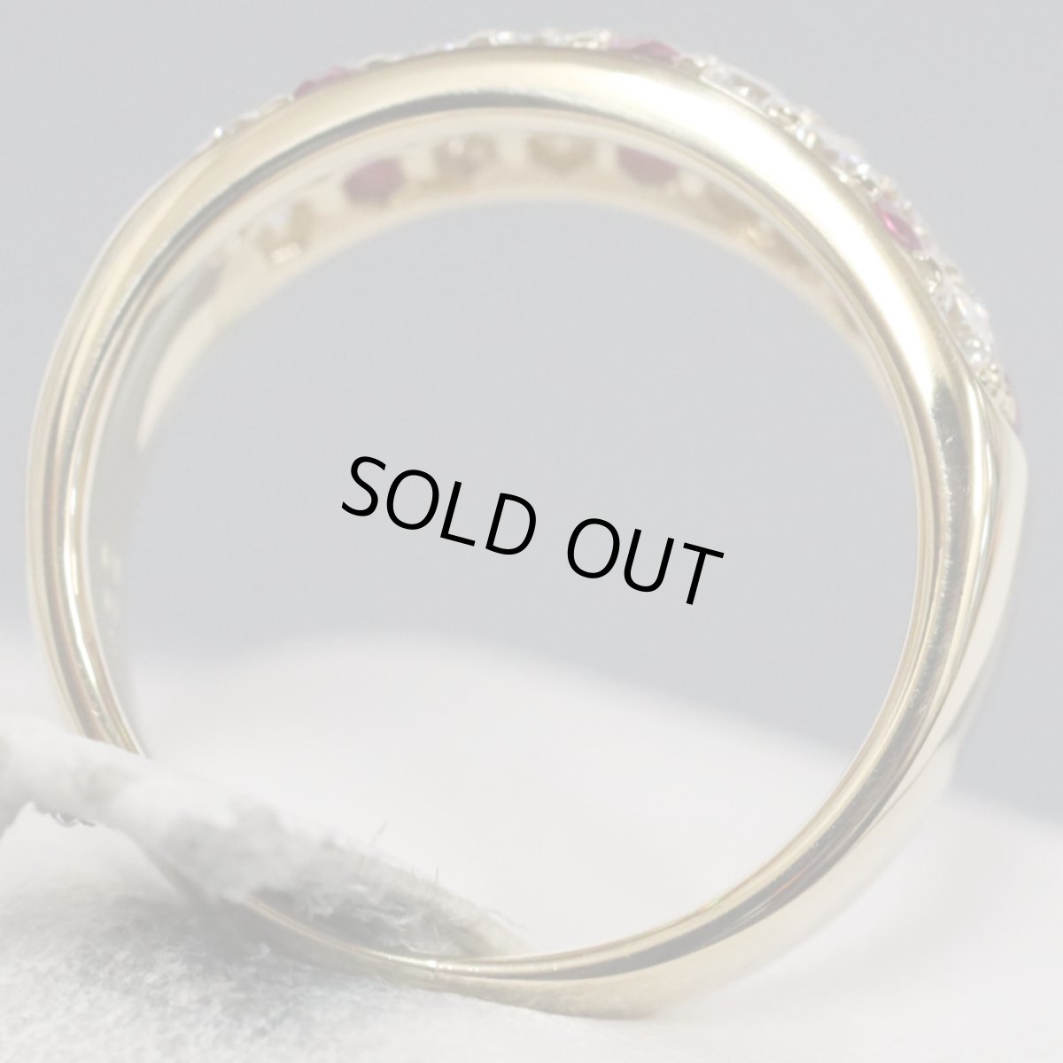 画像5: K18ルビーダイヤモンドリング R0.65 D0.75 7.7g #13 (5)