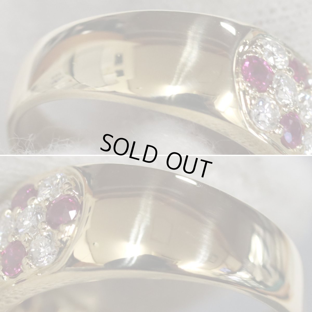 画像6: K18ルビーダイヤモンドリング R0.65 D0.75 7.7g #13 (6)