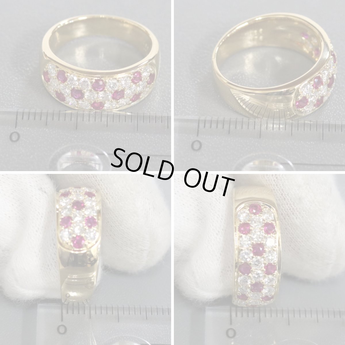 画像9: K18ルビーダイヤモンドリング R0.65 D0.75 7.7g #13 (9)