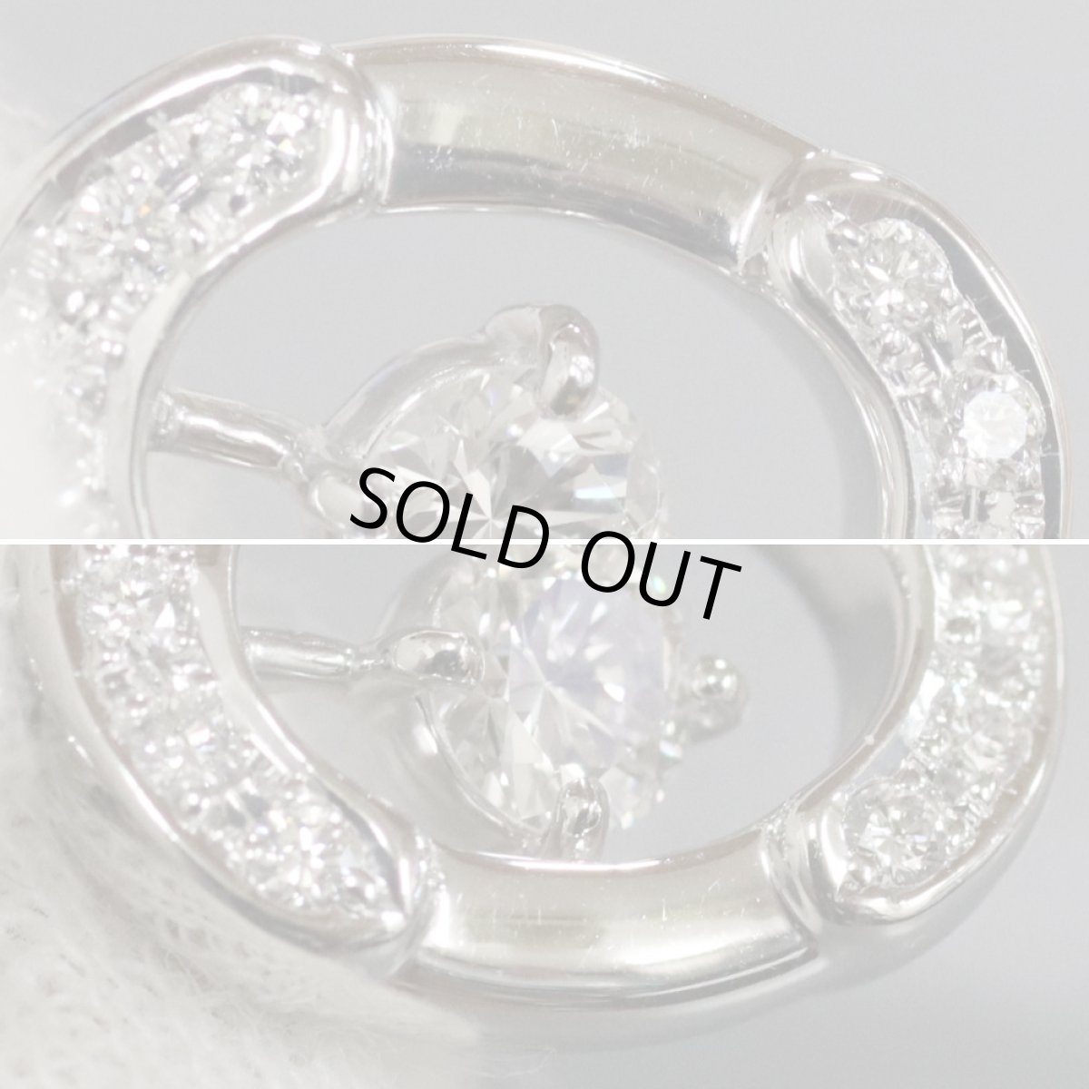 画像7: 星の砂 Pt900/850ダイヤモンドネックレス D0.23 D0.09 8.0g (7)