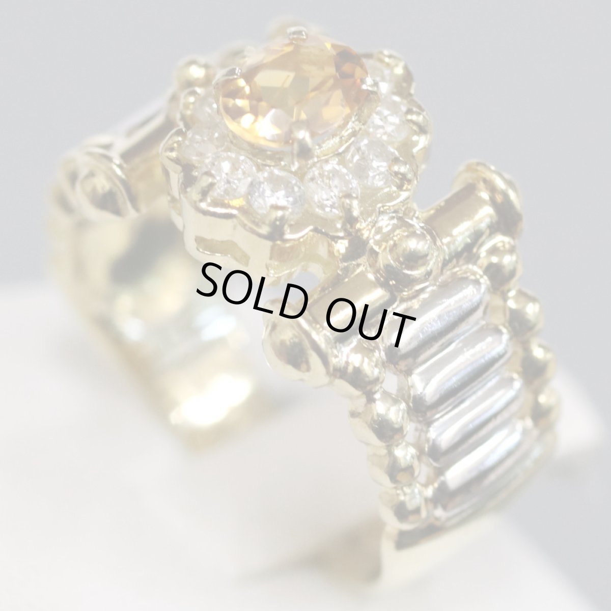 画像2: K18/Pt900トルマリンダイヤモンドリング T0.37 D0.33 6.9g #11.5 (2)