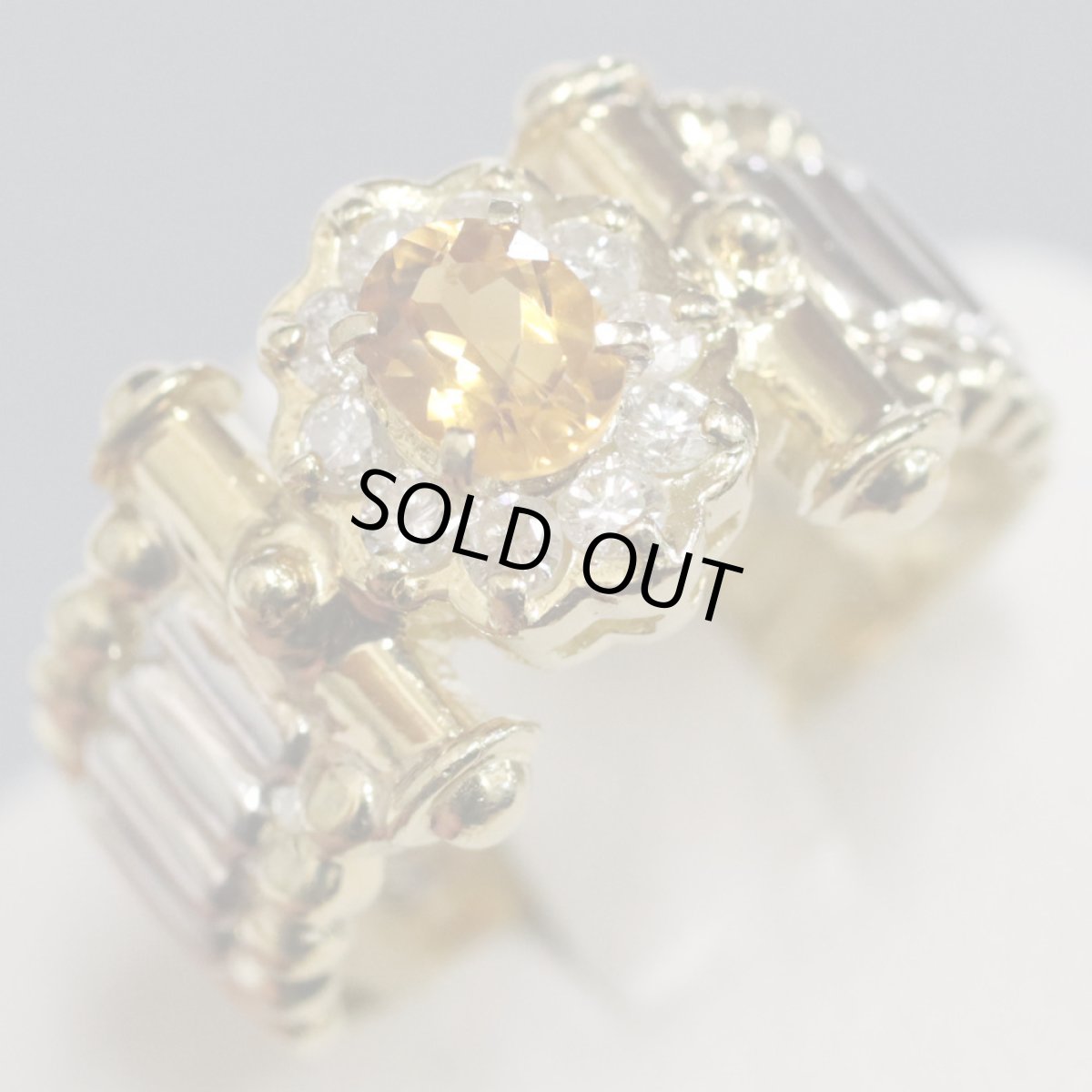 画像3: K18/Pt900トルマリンダイヤモンドリング T0.37 D0.33 6.9g #11.5 (3)