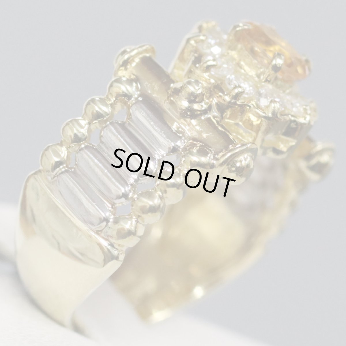 画像4: K18/Pt900トルマリンダイヤモンドリング T0.37 D0.33 6.9g #11.5 (4)