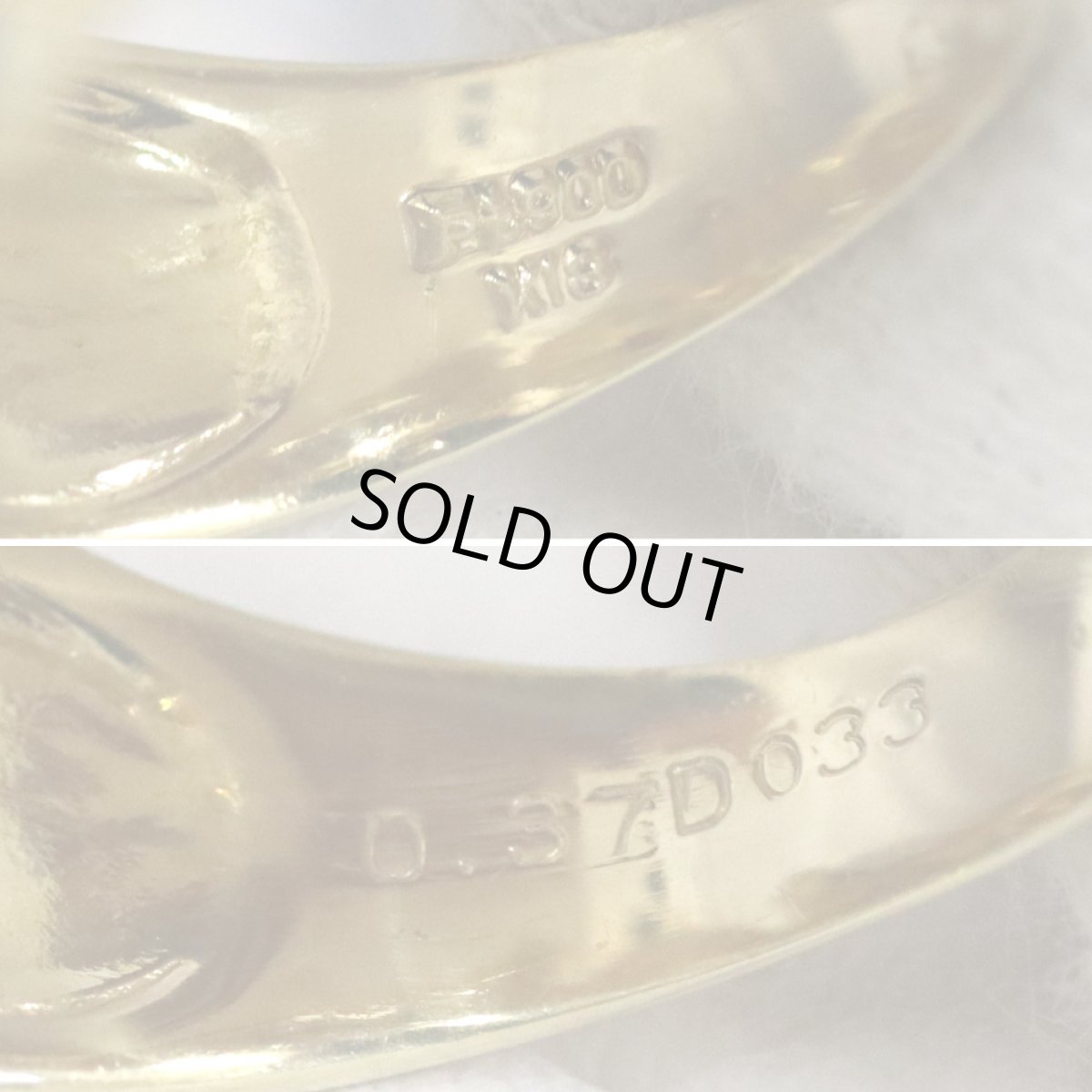 画像7: K18/Pt900トルマリンダイヤモンドリング T0.37 D0.33 6.9g #11.5 (7)