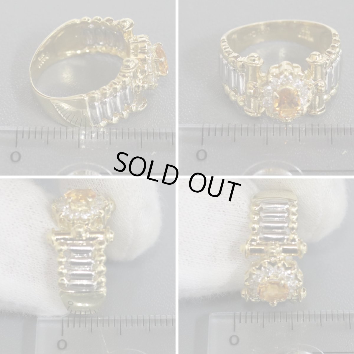 画像9: K18/Pt900トルマリンダイヤモンドリング T0.37 D0.33 6.9g #11.5 (9)