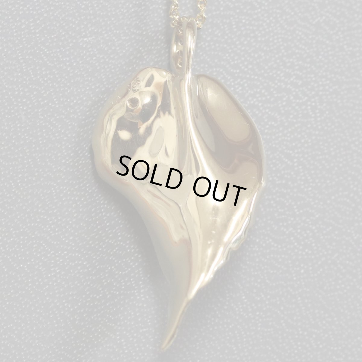 画像5: K18赤サンゴダイヤモンドペンダント リーフモチーフ D0.05 11.2g (5)