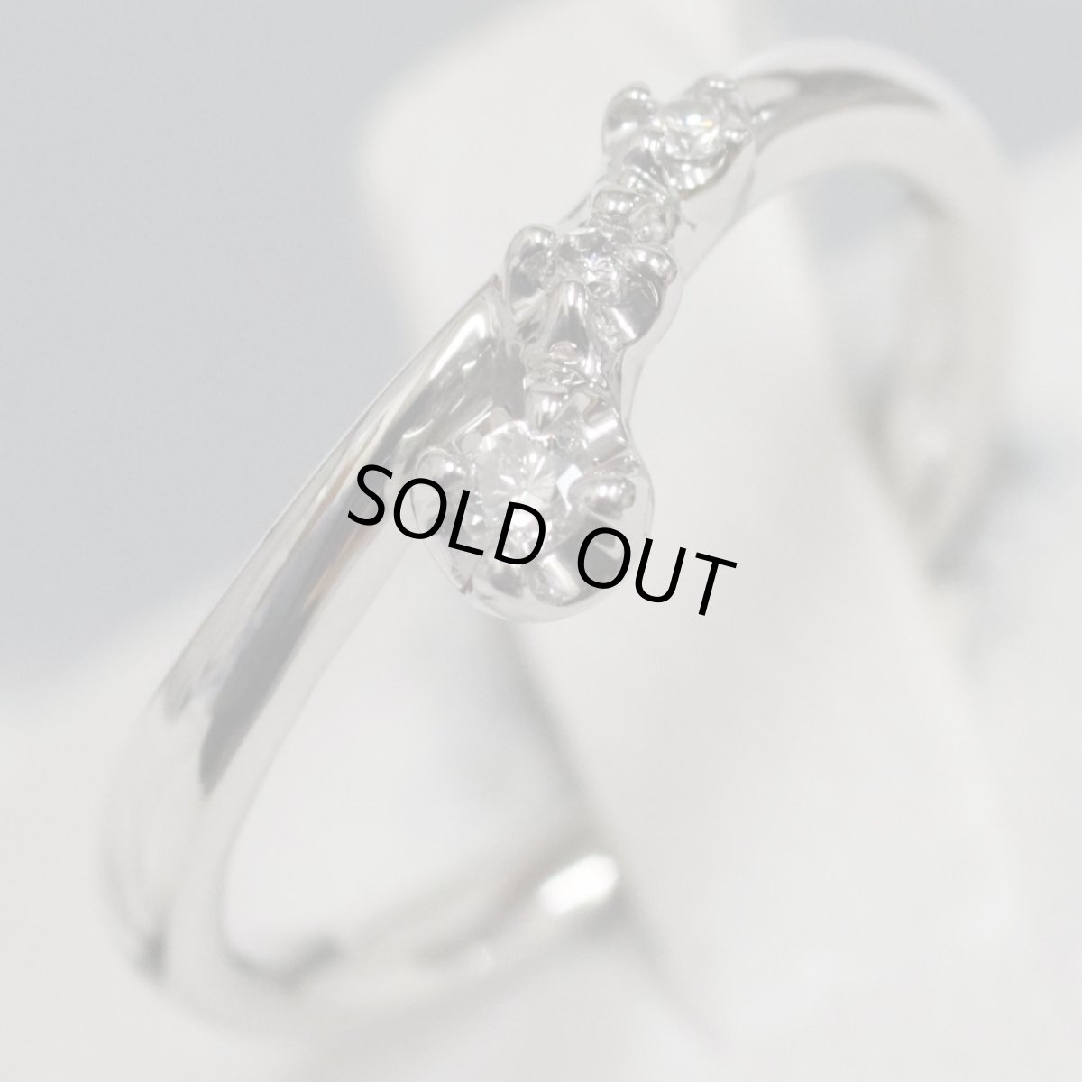 画像2: スタージュエリー Pt950ダイヤモンドリング D0.05 3.1g #7 (2)