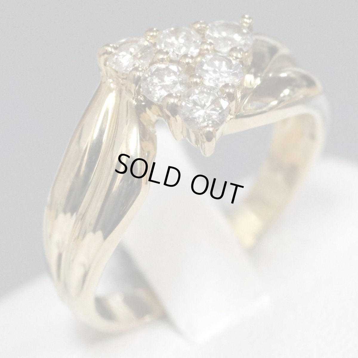 画像1: K18ダイヤモンドリング D0.43 3.6g #13 (1)