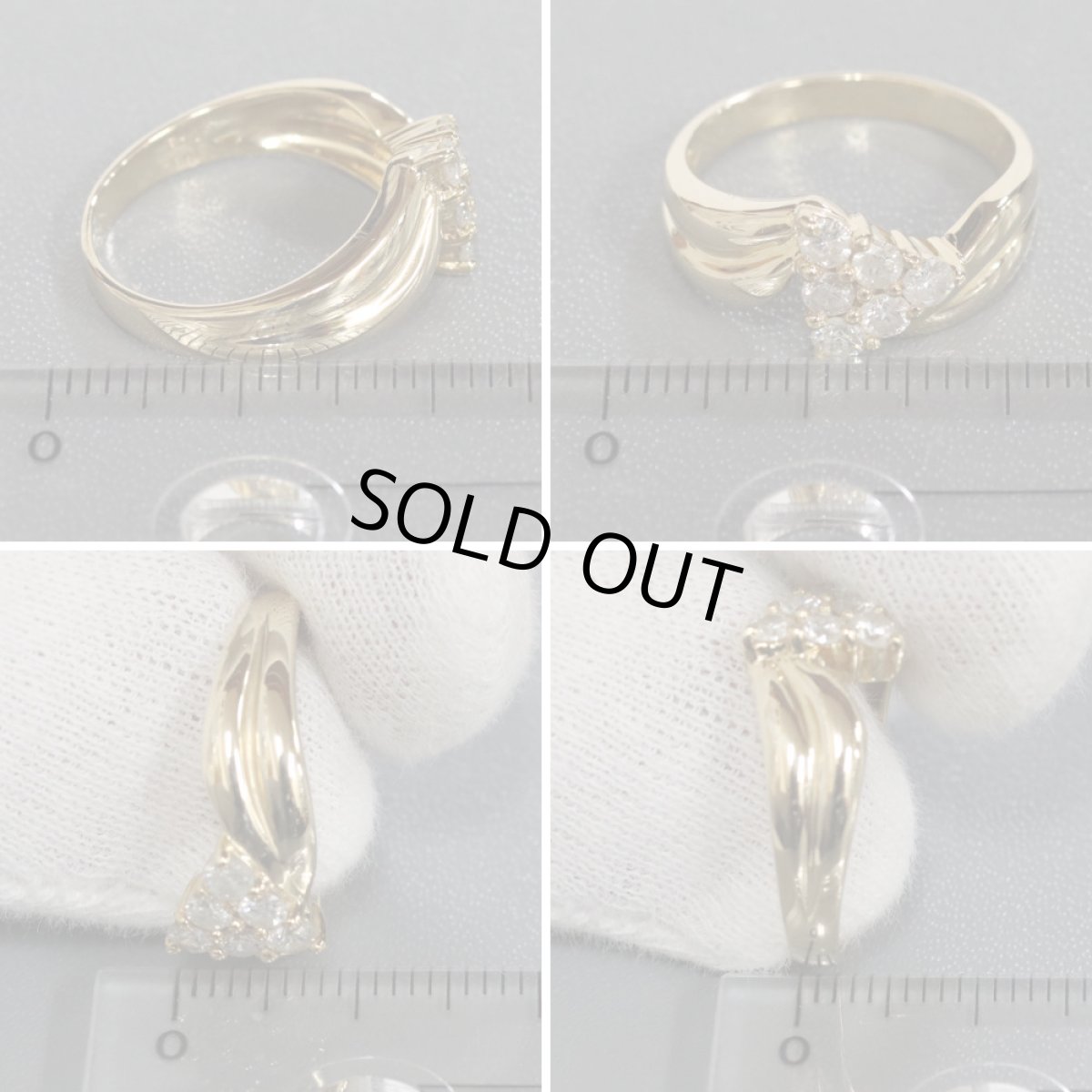 画像9: K18ダイヤモンドリング D0.43 3.6g #13 (9)