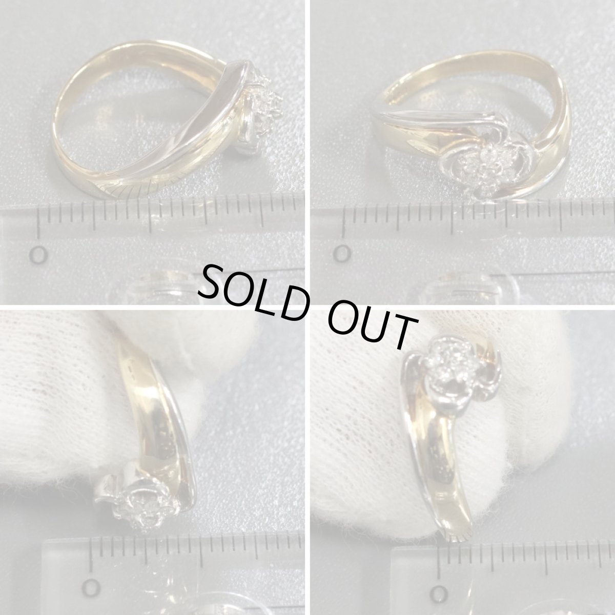 画像8: K18/Pt850ダイヤモンドリング D0.11 5.5g #9.5 (8)