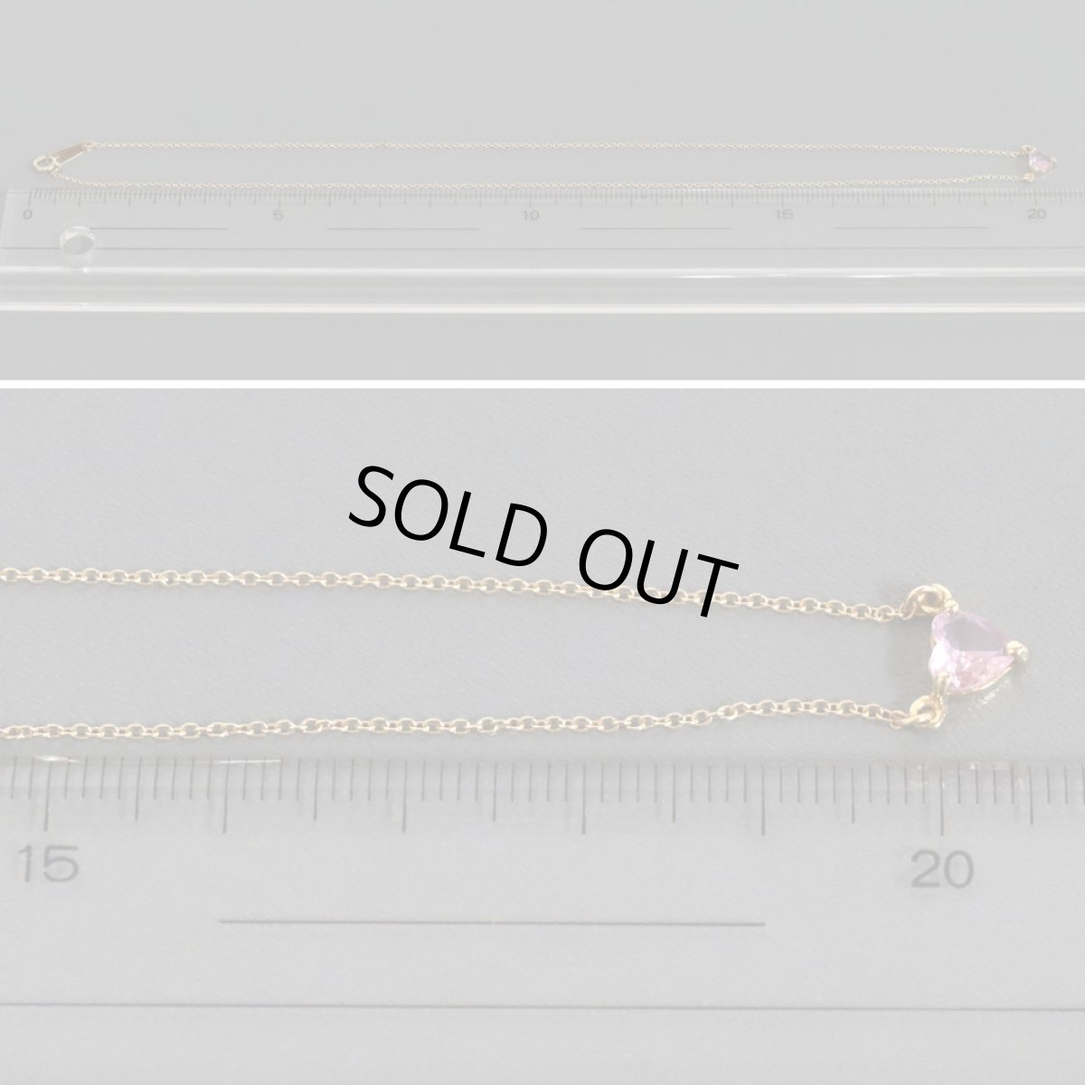 画像8: ヴァンドーム K18ネックレス ピンク石 1.6g (8)