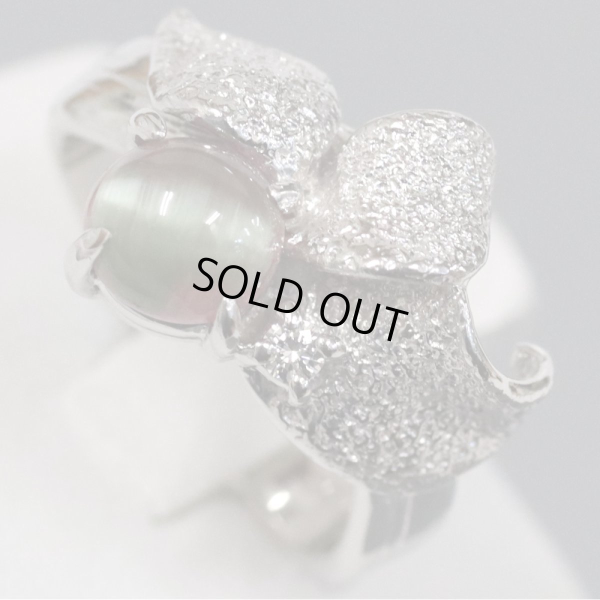 画像3: タサキ Pt900バイカラートルマリンキャッツアイダイヤモンドリング 1.35 D0.03 9.3g #10 (3)