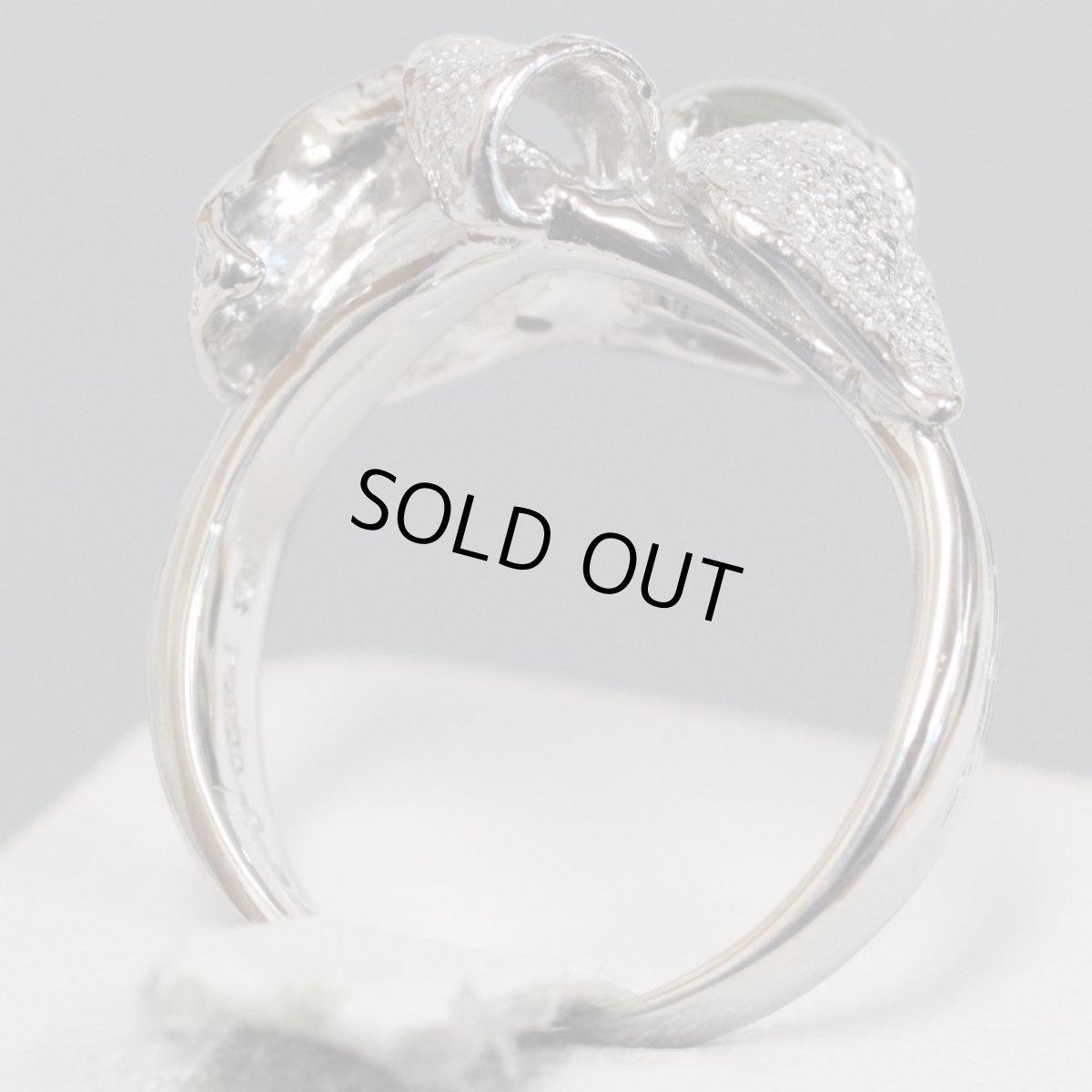 画像5: タサキ Pt900バイカラートルマリンキャッツアイダイヤモンドリング 1.35 D0.03 9.3g #10 (5)