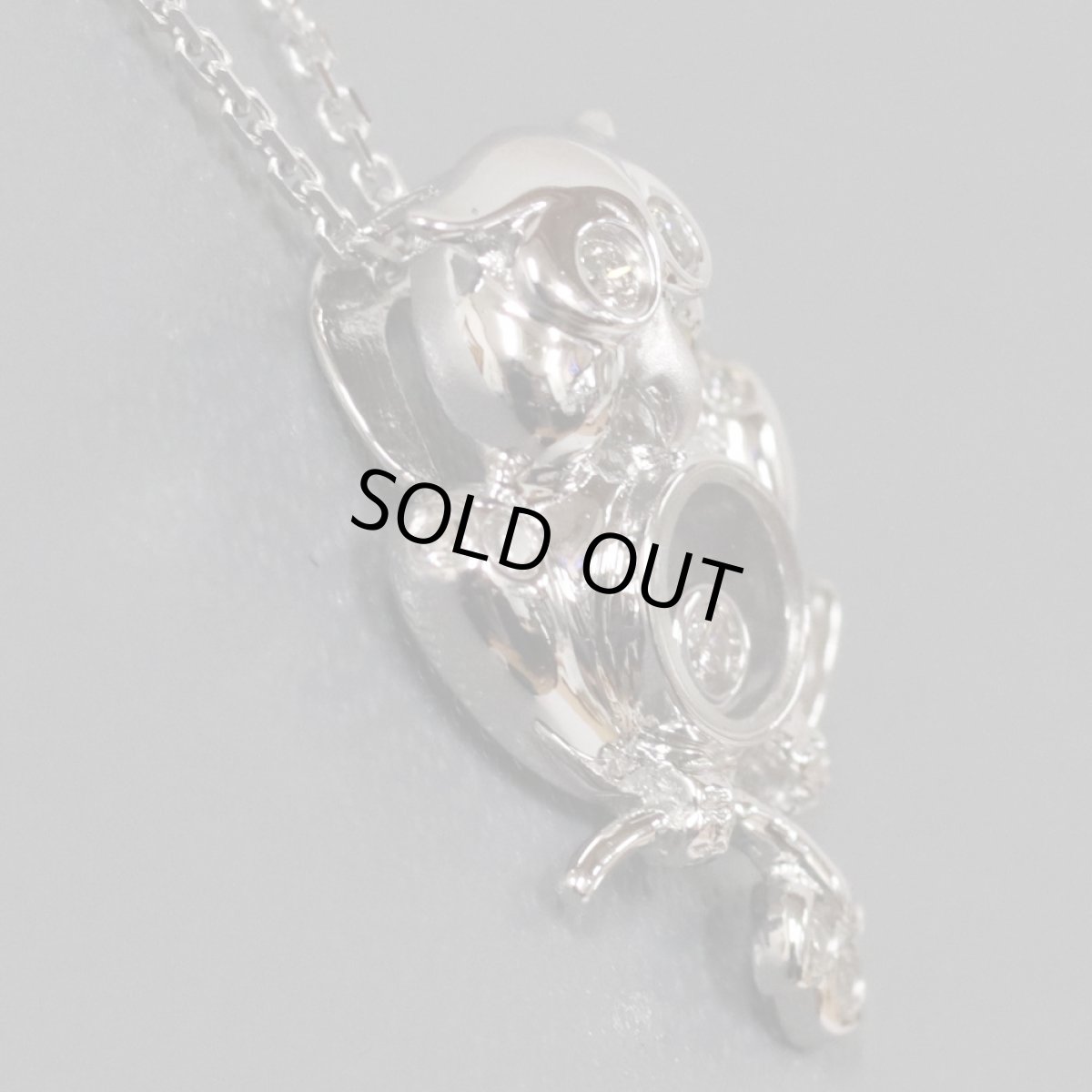 画像3: 750ダイヤモンドペンダント フクロウモチーフ 3.8g (3)