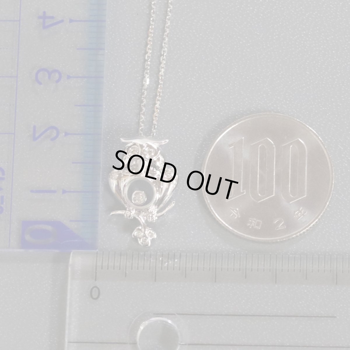 画像9: 750ダイヤモンドペンダント フクロウモチーフ 3.8g (9)