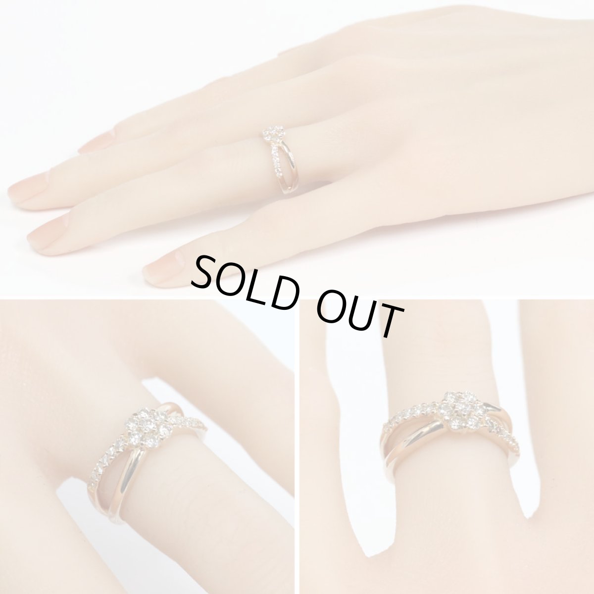 画像10: K18PGダイヤモンドリング D0.50 5.4g #9 (10)