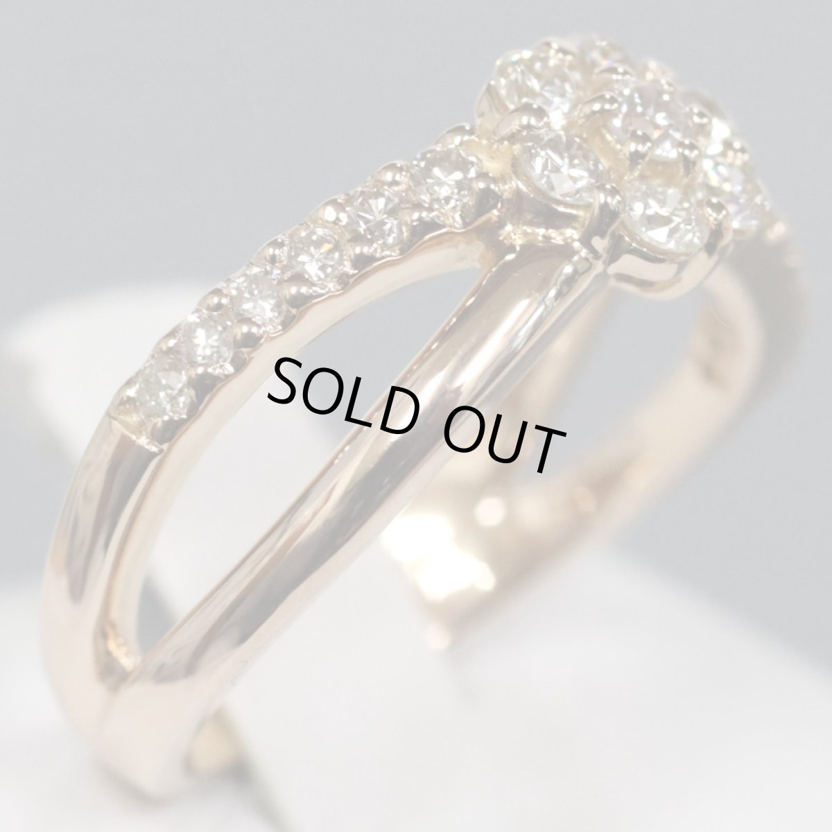 画像4: K18PGダイヤモンドリング D0.50 5.4g #9 (4)