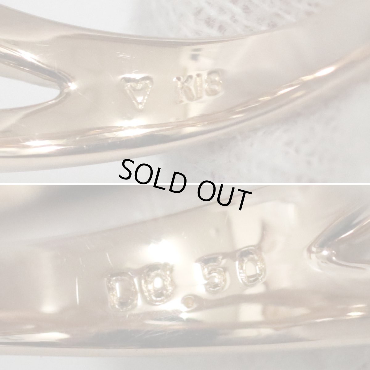 画像7: K18PGダイヤモンドリング D0.50 5.4g #9 (7)