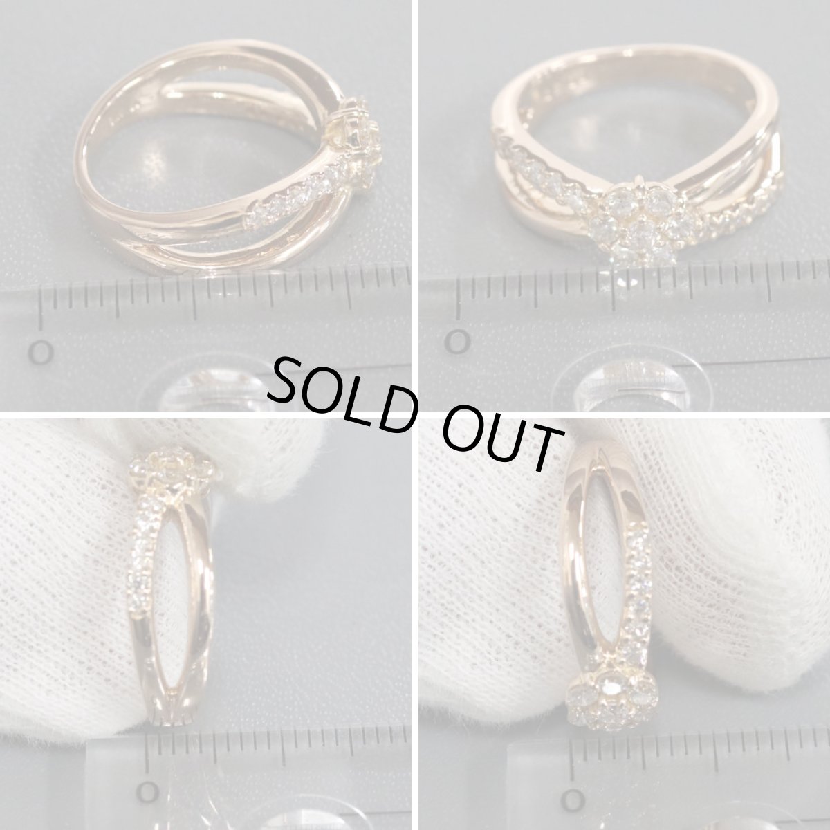 画像9: K18PGダイヤモンドリング D0.50 5.4g #9 (9)