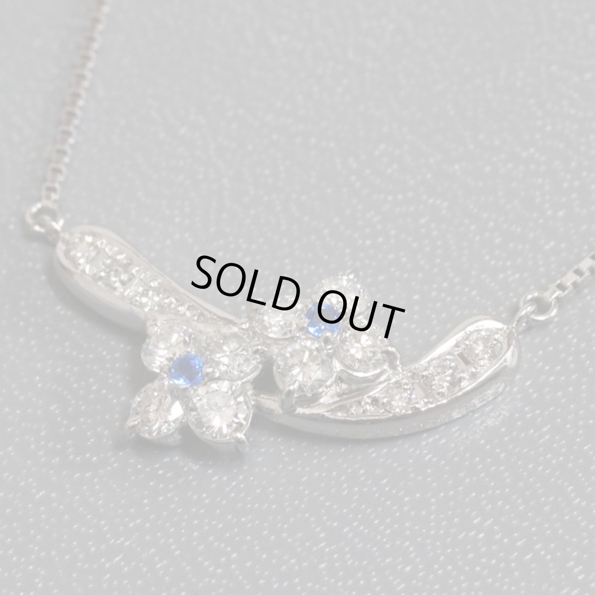 画像2: Pt900/850アウイナイトダイヤモンドネックレス 0.04 D0.88 6.9g (2)