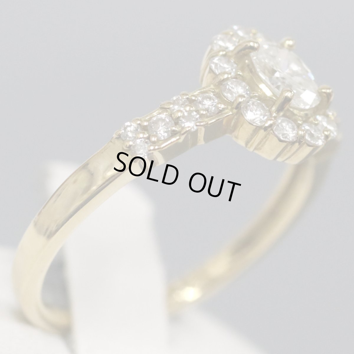 画像4: K18ダイヤモンドリング D0.28 D0.32 2.5g #12.5 (4)