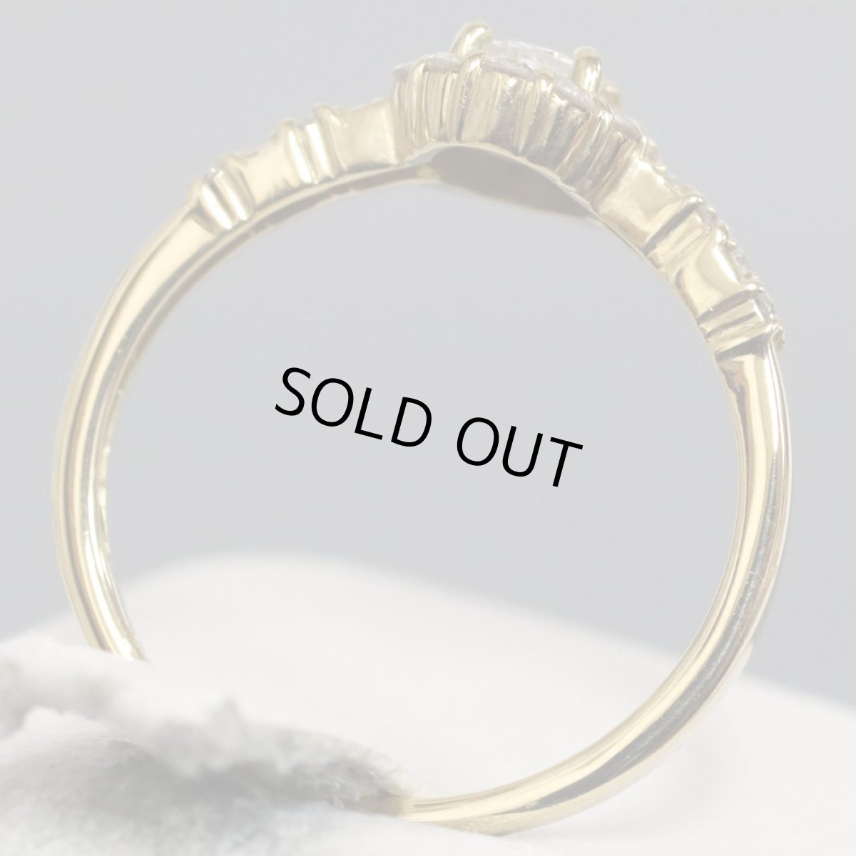 画像5: K18ダイヤモンドリング D0.28 D0.32 2.5g #12.5 (5)