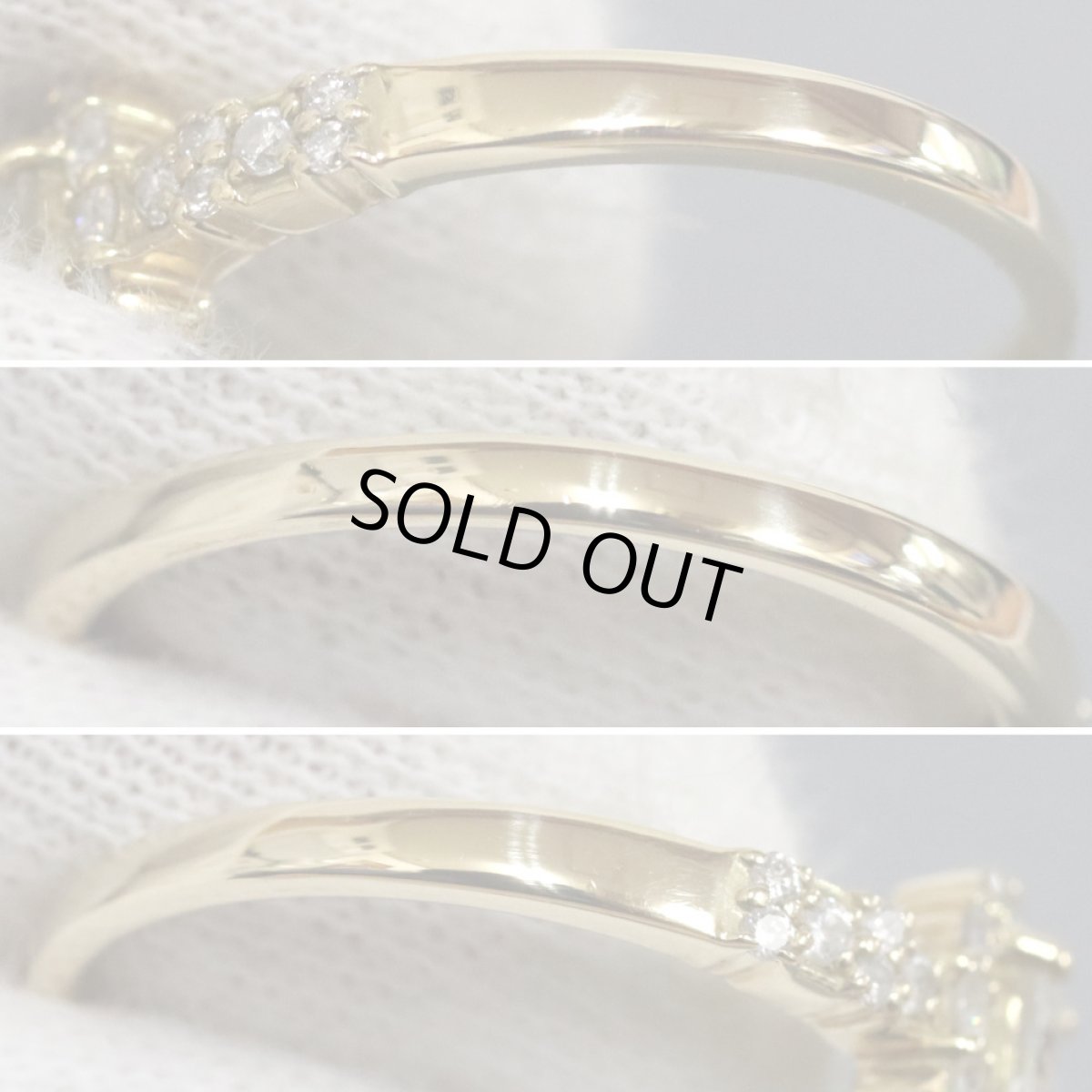 画像6: K18ダイヤモンドリング D0.28 D0.32 2.5g #12.5 (6)