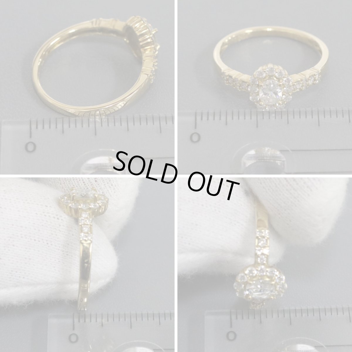 画像9: K18ダイヤモンドリング D0.28 D0.32 2.5g #12.5 (9)