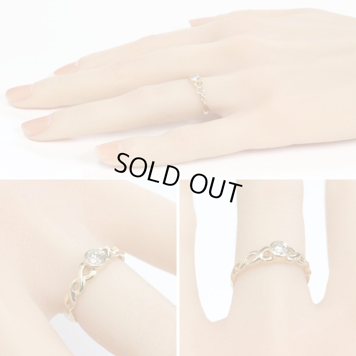 画像10: K18ダイヤモンドリング D0.25 1.9g #11.5 (10)