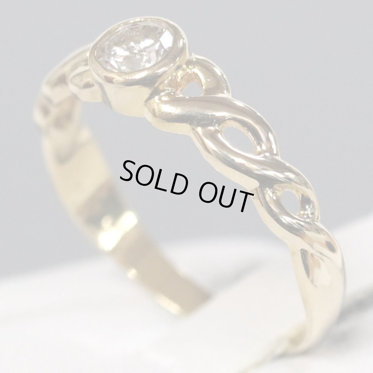 画像2: K18ダイヤモンドリング D0.25 1.9g #11.5 (2)