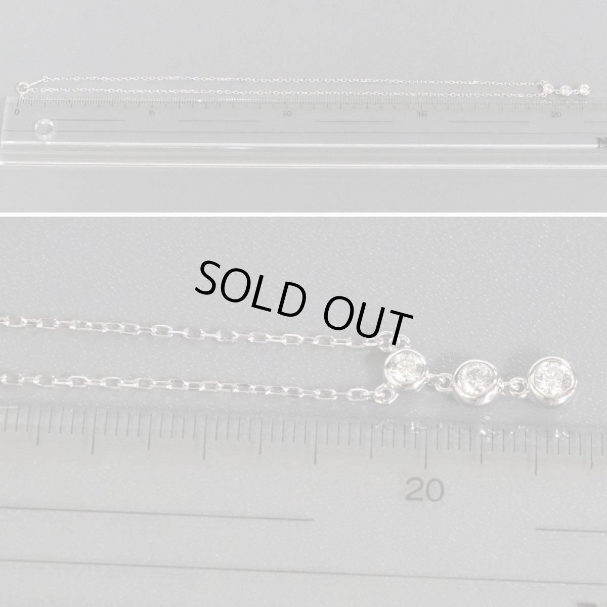 画像8: ミキモト K18WGダイヤモンドネックレス D0.31 3.2g (8)