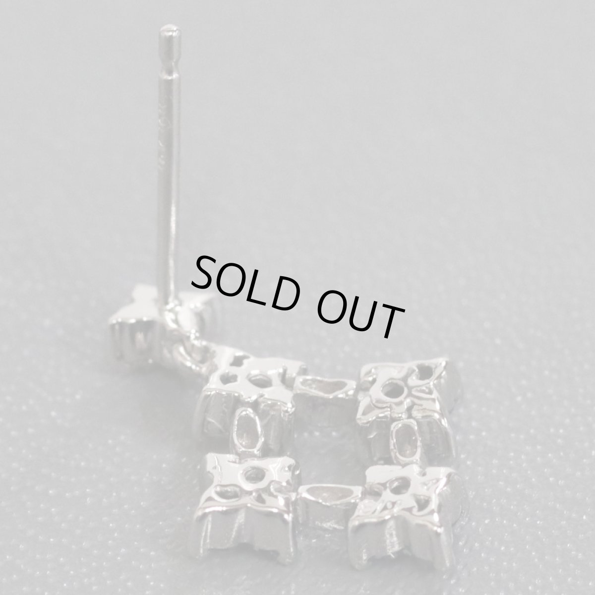 画像6: K18WGサファイアダイヤモンドピアス フラワーモチーフ 3.0g (6)