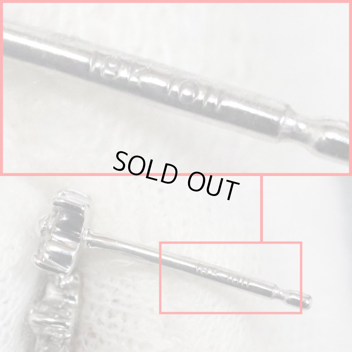 画像7: K18WGサファイアダイヤモンドピアス フラワーモチーフ 3.0g (7)