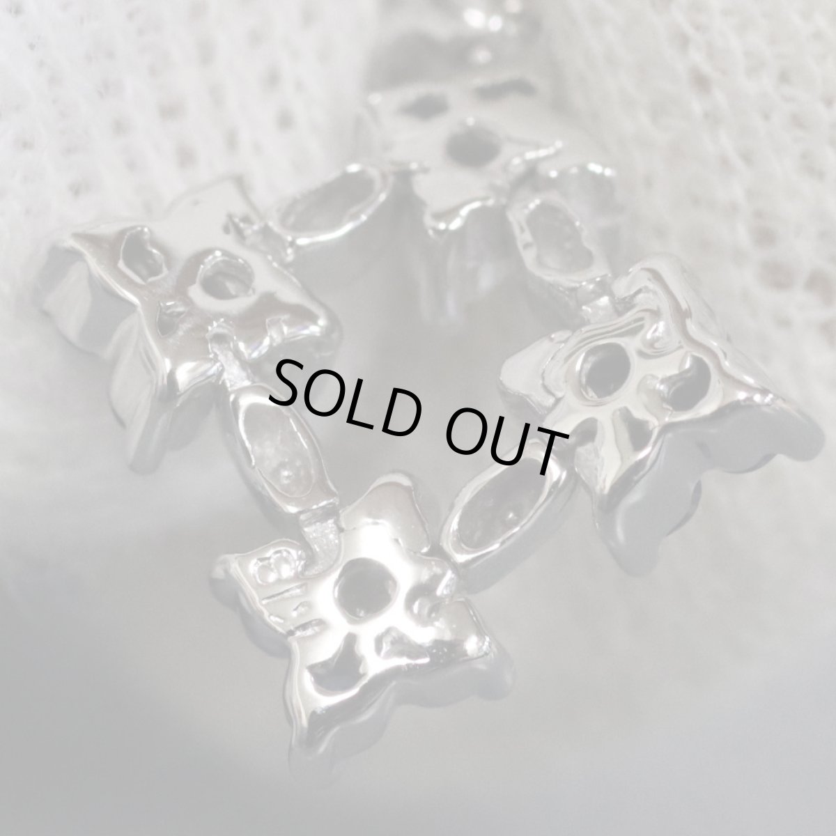 画像8: K18WGサファイアダイヤモンドピアス フラワーモチーフ 3.0g (8)