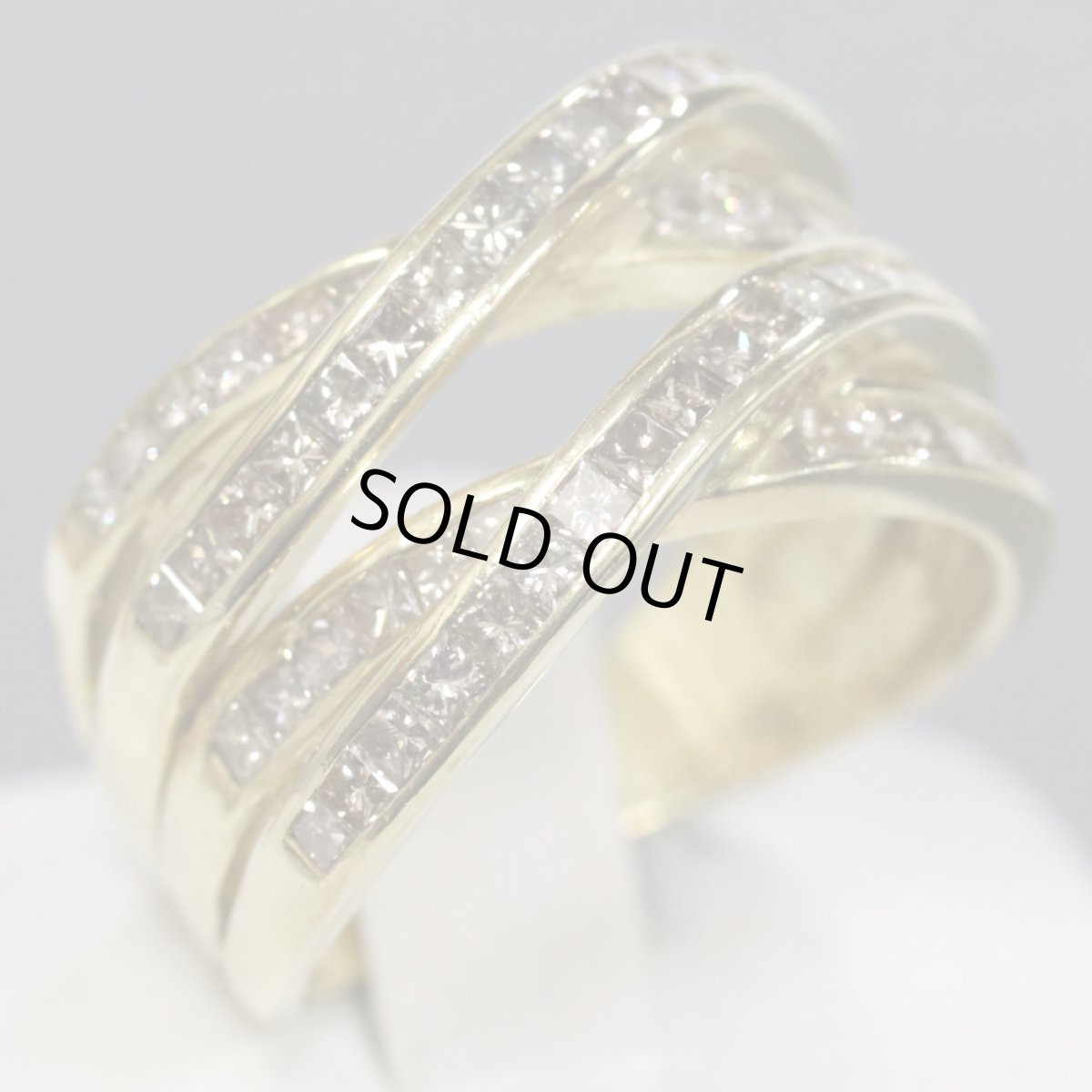 画像1: K18ブラウンダイヤモンドリング D1.16 7.3g #11 (1)