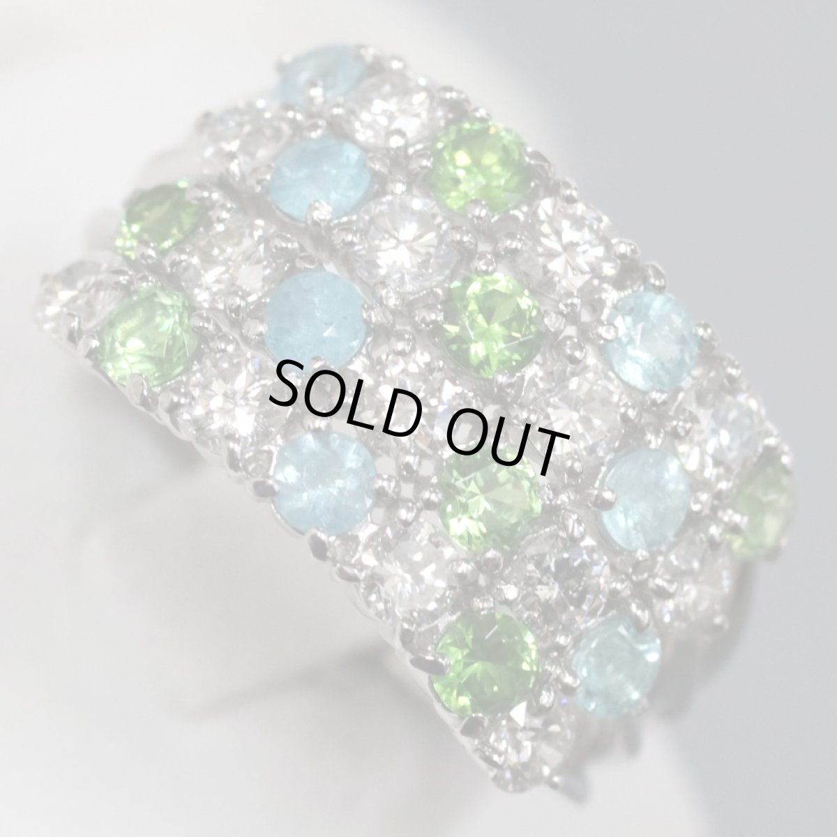 画像3: Pt900パライバトルマリンデマントイドガーネットダイヤモンドリング T0.45 G0.63 D1.06 6.3g #12.5 (3)